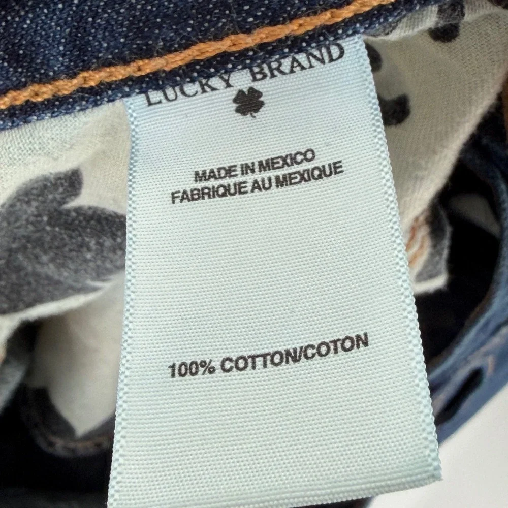 Lucky Brand 221 Original Straight Jeans Mens 36x32 Dark Wash Denim Indigo